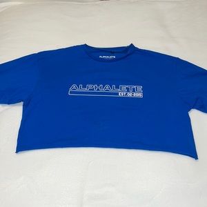 Blue Alphalete Crop Top